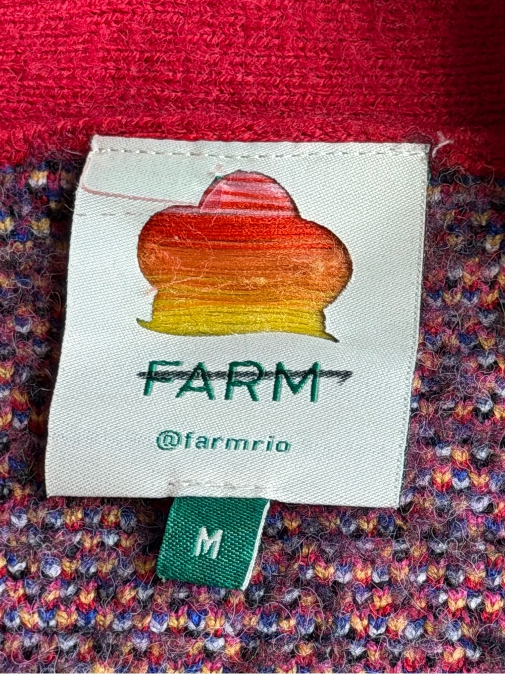 FARM Rio Toucan red cardigan Size M. - Picture 6 of 8